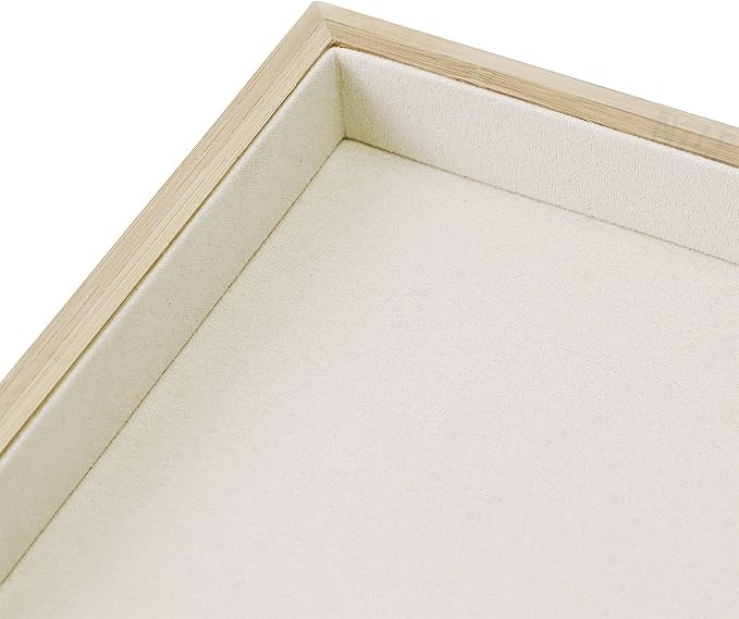 MOOCA 2 Pcs Bamboo Jewelry Display Tray, Presentation Tray, Organizer - Image 6