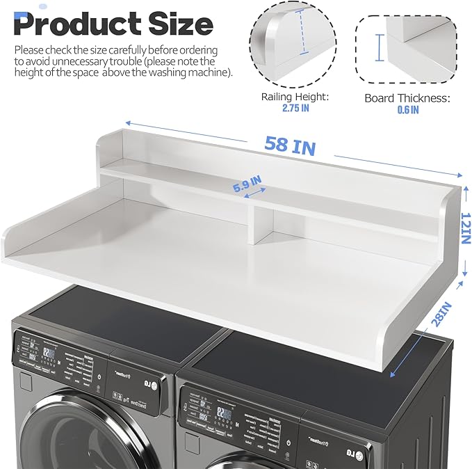 2-Tier Washer and Dryer Countertop - Image 2