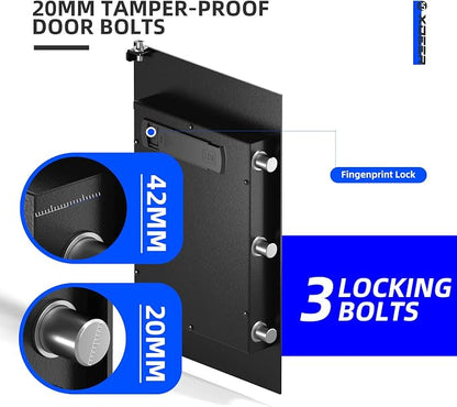 XDeer Biometric Safe Box, Quick-Access Security Safe Box - Image 5