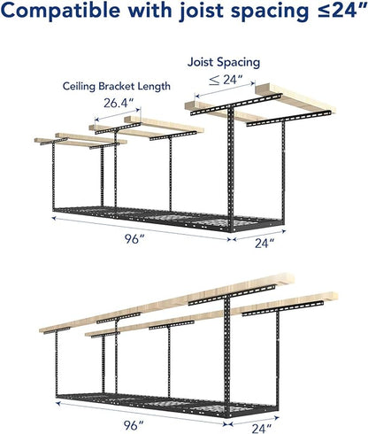 FLEXIMOUNTS 2x8 Garage Storage Rack, Adjustable Overhead Storage Organization - Image 2