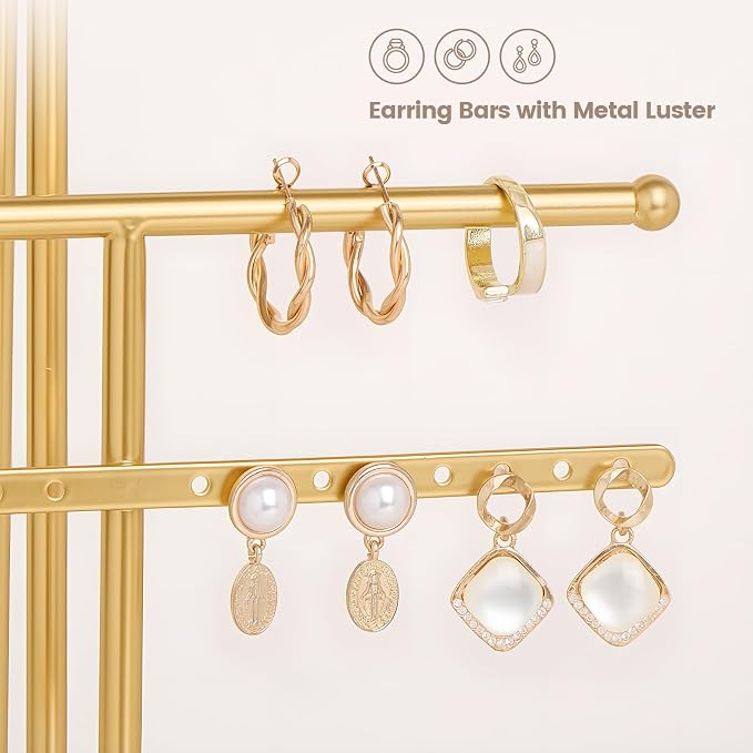 Lolalet Bracelet Display Stand Necklaces Holder, 5 Tiers Jewelry Organizer and - Image 4