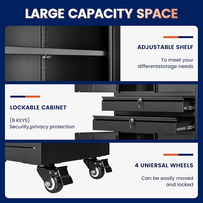 Yizosh Metal Garage Storage Cabinet - Image 4