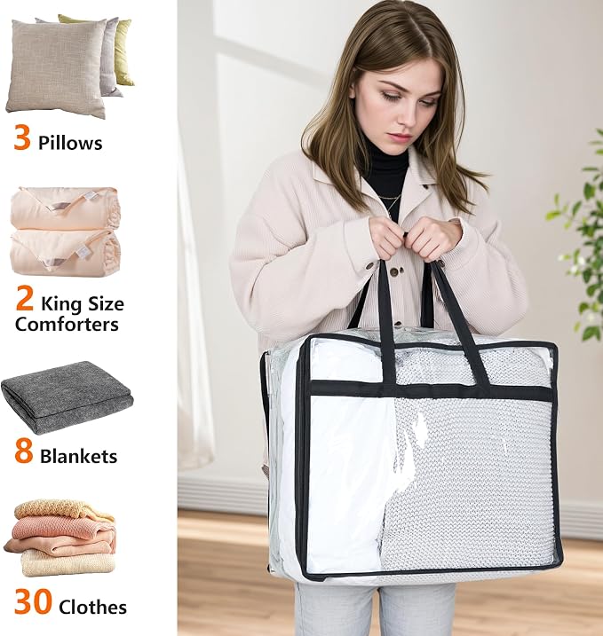Budding Joy Clear Zippered Storage Bags - Image 3