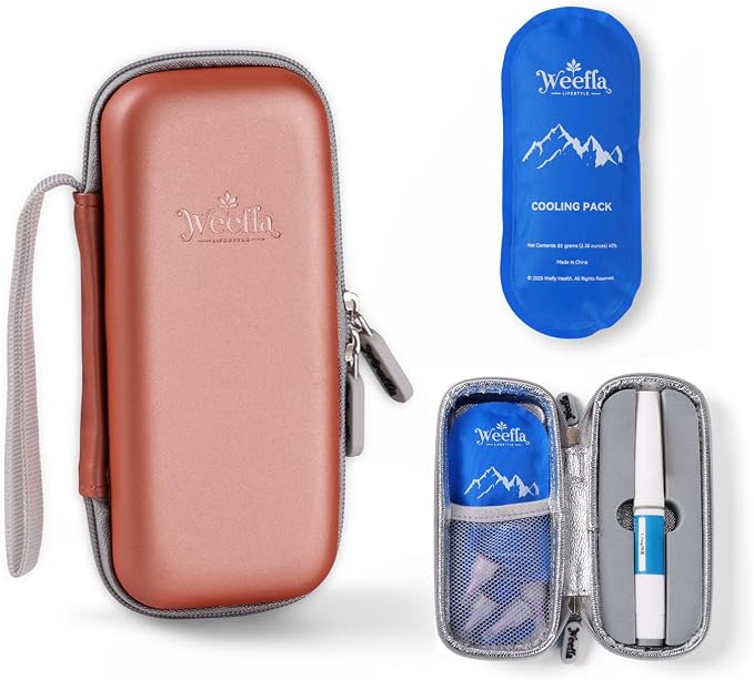 Hard Shell Insulated Cooler Travel Case by WeflyHealth