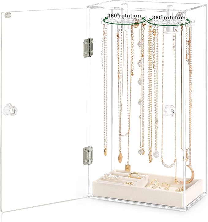 Necklace Holder, Acrylic Jewelry Organizer - Image 8