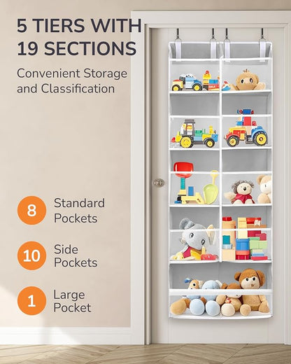 ULG Over the Door Organizer, 5-Tier Extra Large Hanging Storage - Image 3