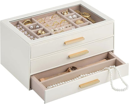 Lolalet Jewelry Box Organizer, 3-Layer Jewelry Organizers and Storage Case by Lolalet