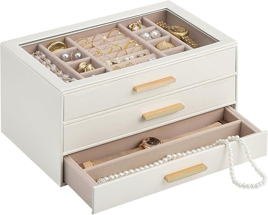 Lolalet Jewelry Box Organizer, 3-Layer Jewelry Organizers and Storage Case by Lolalet
