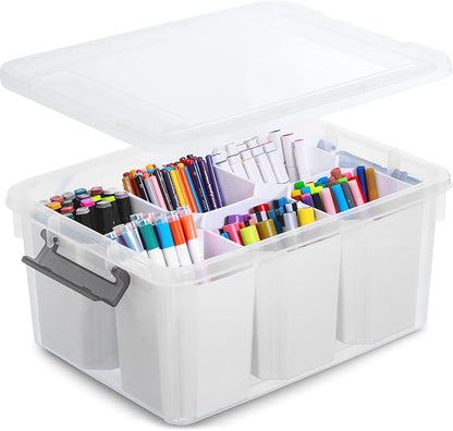 Citylife 17 QT Plastic Storage Bins Clear Storage Box by Anywish