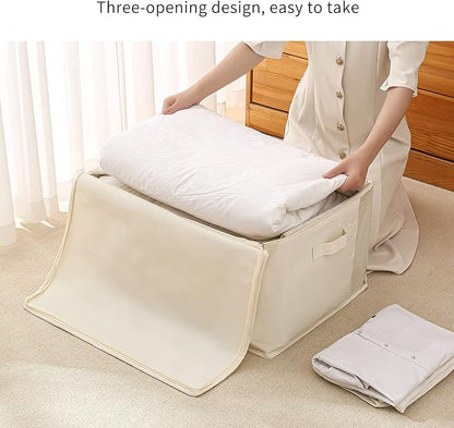 6-Pack Large Canvas Comforter Storage Bags Closet Organizer - Image 4