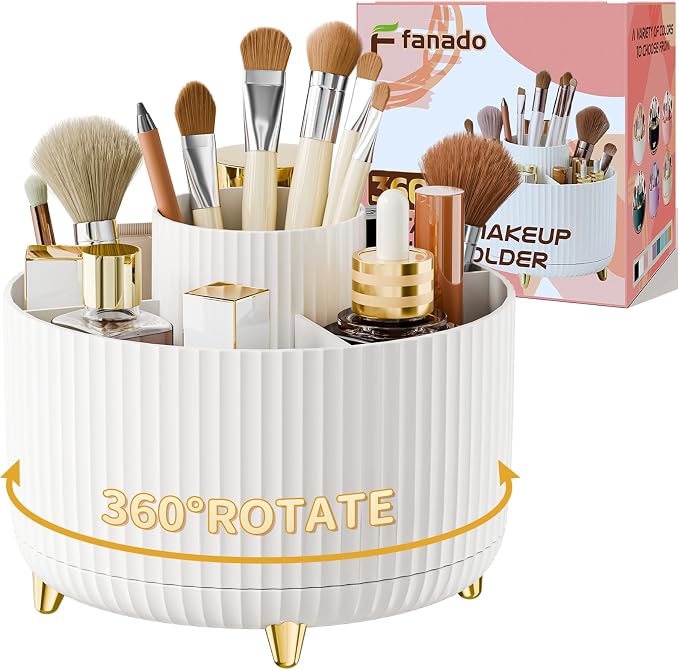 360° Rotate Makeup Brush Holder Organizer, Makeup Organizers Countertop by Unknown
