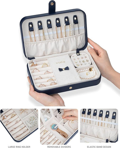 Travel Jewelry Case, Jewelry Box Small PU Leather Portable, Jewelry Travel Case - Image 2