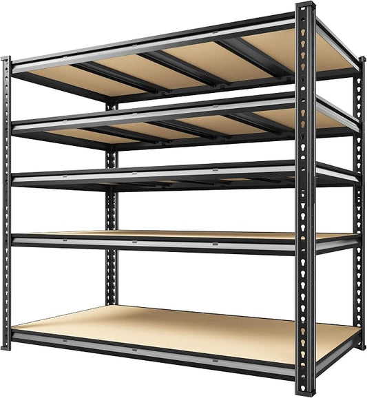 55.1" W Garage Shelves 2230LBS Storage Shelves, 5 Tier Adjustable Metal Shelving by Unknown