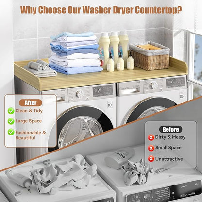 Washer Dryer Countertop, 27.5" D x 54" W Washer and Dryer Topper Covers - Image 4