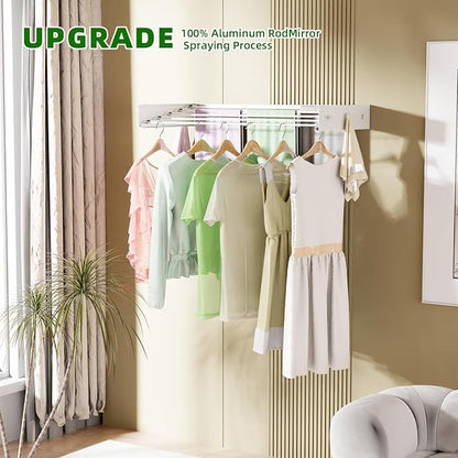 Wall Mounted Drying Rack for Laundry 31.5'', Folding Clothes Drying Rack Wall - Image 3