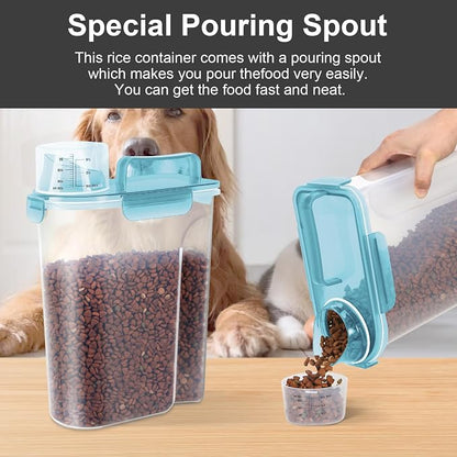 5-7Lbs Cat Dog Storage Container, Portable Pet Food Containers - Image 2