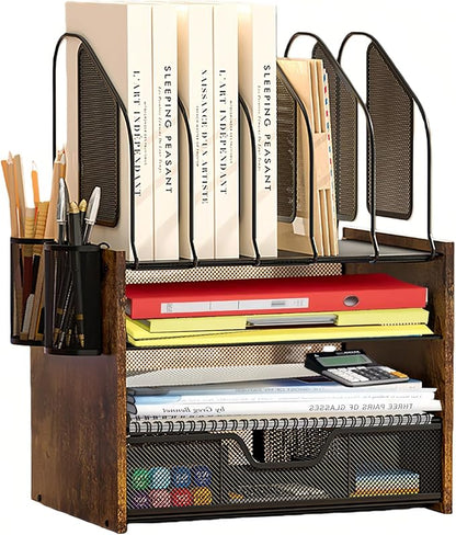 Wood Desk Organizer by BOERSHUN