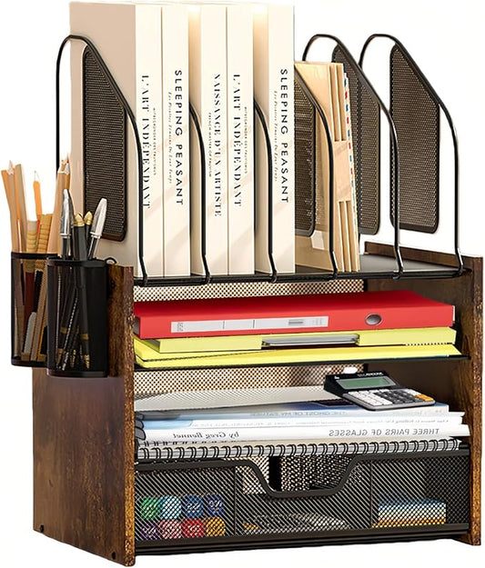 Wood Desk Organizer by BOERSHUN