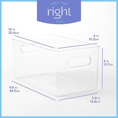 primebox Plastic Food Storage 4 Pack Clear Container Bin - Image 3