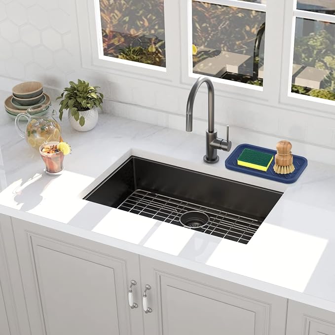 EG-SIPRO Silicone Sponge Holder, Large 10" Kitchen Sink Organizer Tray Kitchen - Image 6