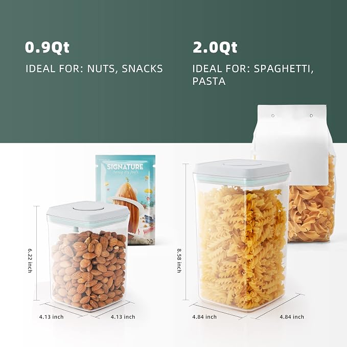 Pop Airtight Containers for Food Storage, Leakproof Air Tight Containers Pantry - Image 4