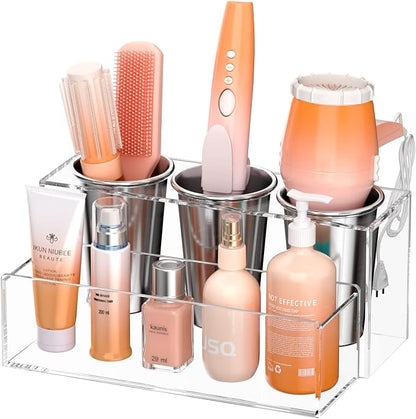 NIUBEE Hair Tool Organizer, Acrylic Hair Dryer and Styling Holder, Bathroom by NIUBEE