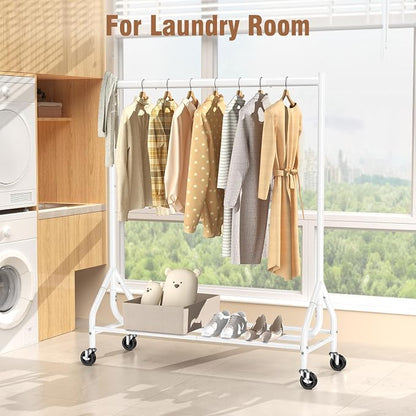 EAGMAK Heavy Duty Clothes Rack Load 420 LBS, 47.2" Long Rolling Garment Rack - Image 6