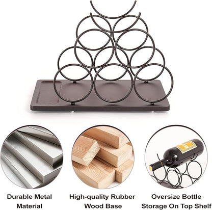 Countertop Wine Rack, Small Wine Rack and Wine Bottle Holder - Image 3