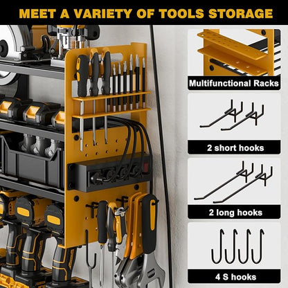 12 Cordless Drill Holder Large Power Tool Organizer Wall Mount - Image 4