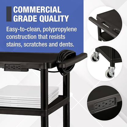 Norwood Commercial Furniture Mobile Utility AV Cart - Image 5
