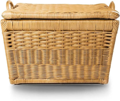 The Basket Lady Lift-Off Lid Wicker Storage Basket, 20 in L x 15 in W x 14 in H - Image 2