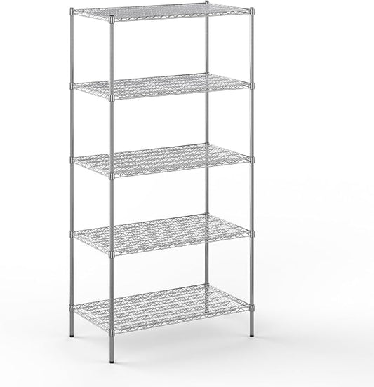 24" Deep x 42" Wide x 86" Height Wire Shelving Kit | 5-Tier | NSF Commercial by Regal+Altair