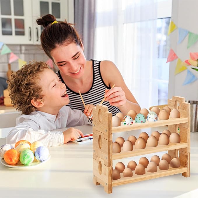 3-Tier Wooden Egg Holder - Image 8