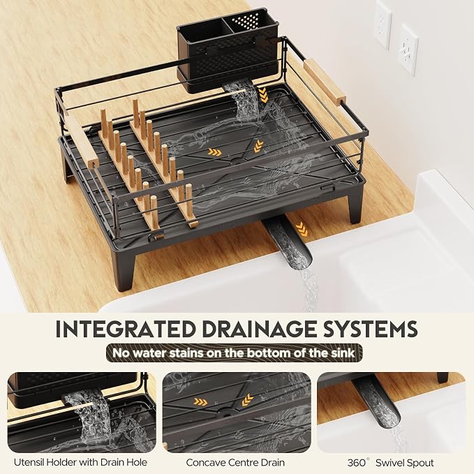 JYPS Dish Drying Rack for Kitchen Counter Decor - Image 2