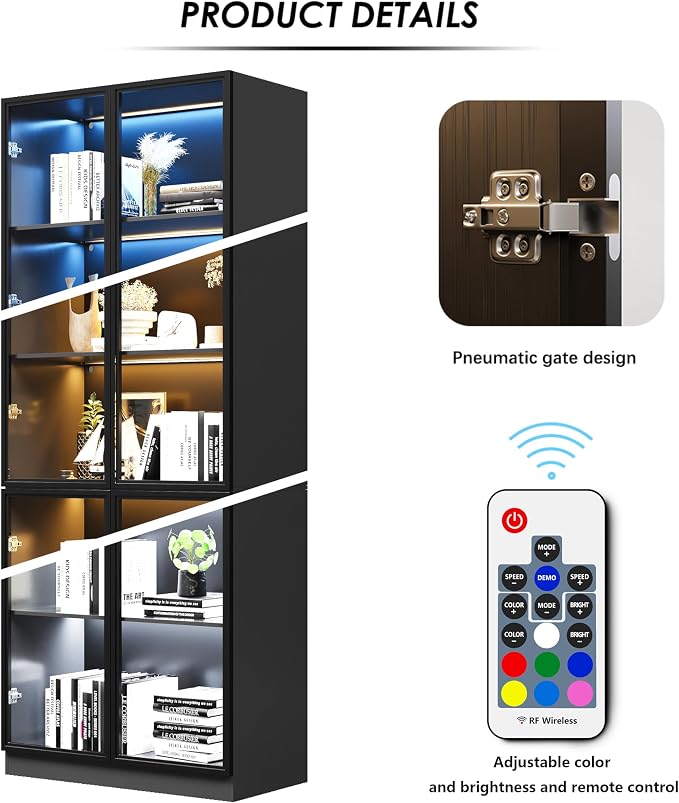 79'' Tall Glass Display Cabinet - Image 4