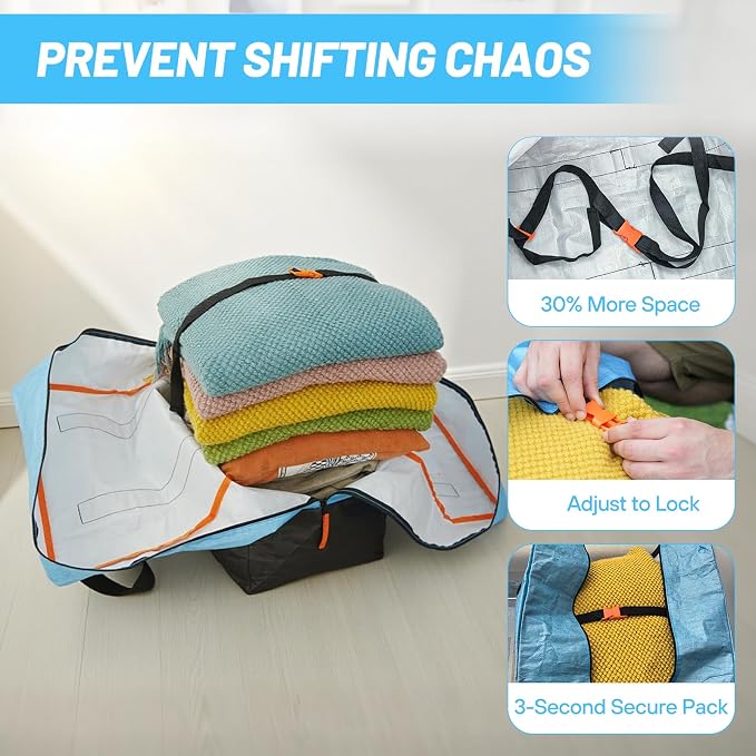 6 Pack Large Moving Bags, Storage Bag - Image 4