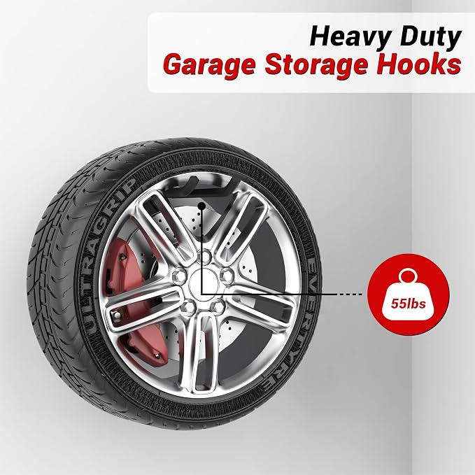Ultrawall Garage Storage Hooks, Heavy Duty Steel Tool Organizer, 12.4 Inch Wall - Image 5