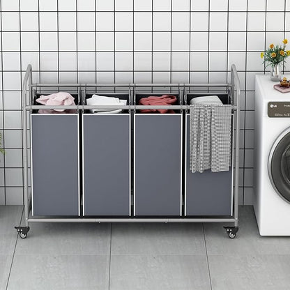 Laundry Sorter 4 Section Hamper Sorter - Image 2