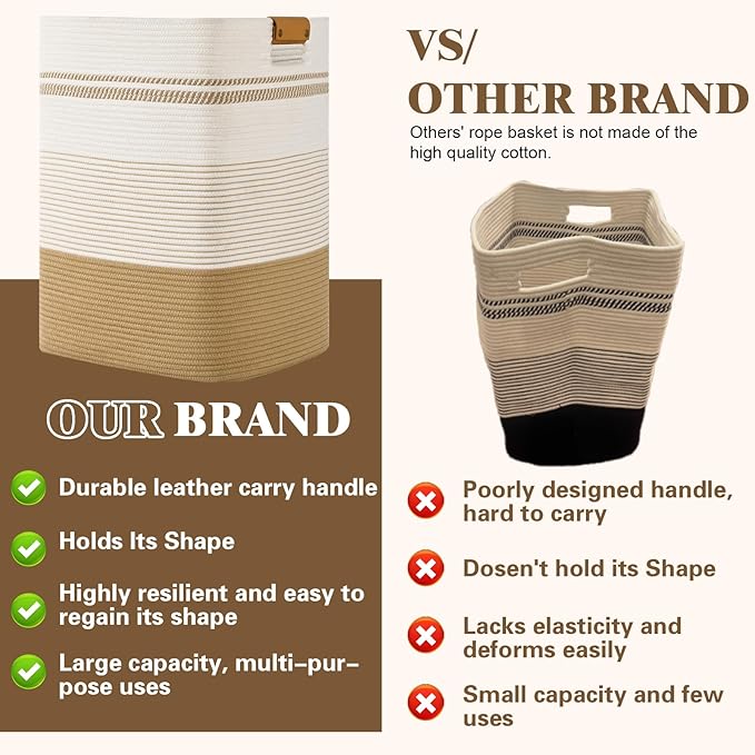 Laundry Hamper, 85L Tall Laundry Basket - Image 5