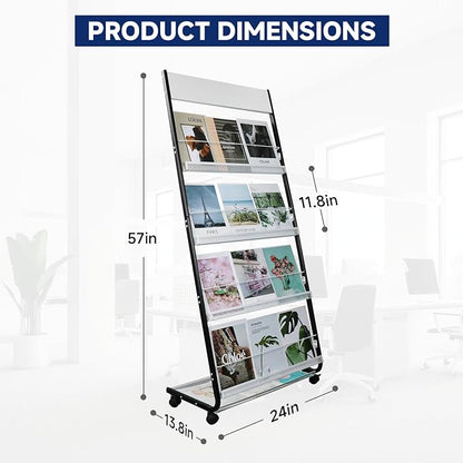 4-Tier Floor-Standing Magazine Rack - Image 2