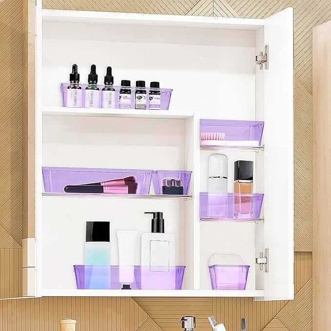 13 PCS Drawer Organizer Set, 5 Varied Size Bathroom and kitchen Drawer cabinet - Image 6