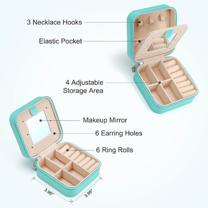 Parima Travel Jewelry Box for Girls Women, Jewelry Organizer Box | Personalized - Image 3