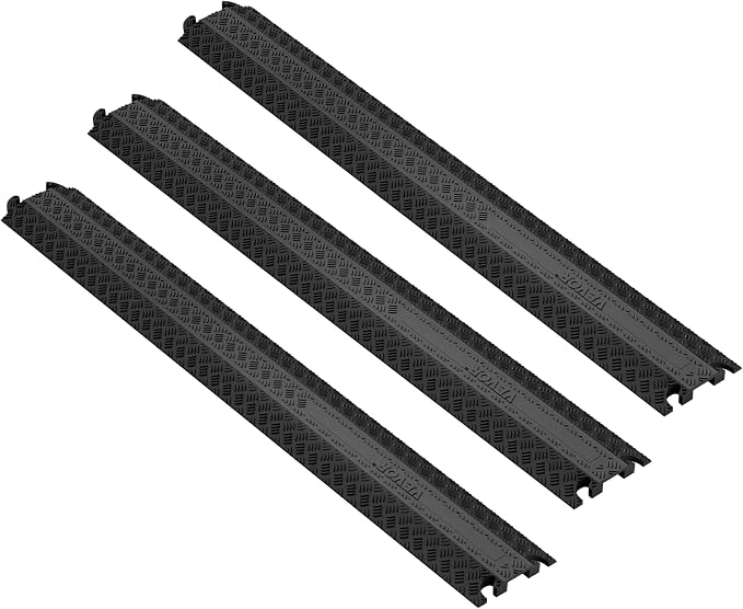 VEVOR 3 PCs Drop Over Cable Cover Ramp, 000 lbs/axle Load Capacity, Heavy Duty by VEVOR