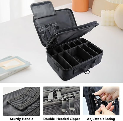 Travel Makeup Bag Makeup Cosmetic Train Case Organizer Portable Storage Bag - Image 4