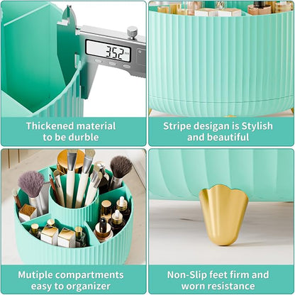 360° Rotate Makeup Brush Holder Organizer, Makeup Organizers Countertop - Image 5