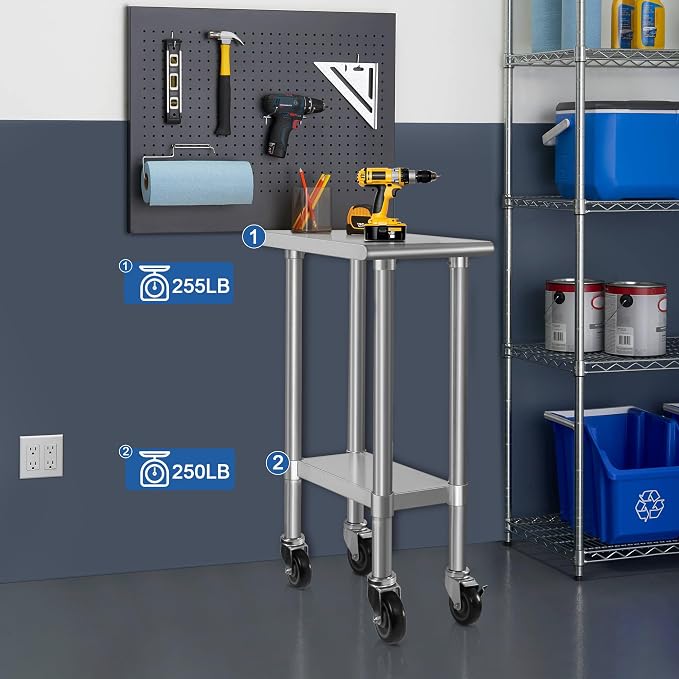 HARDURA Stainless Steel Commercial Table Prep & Work Table - Image 4