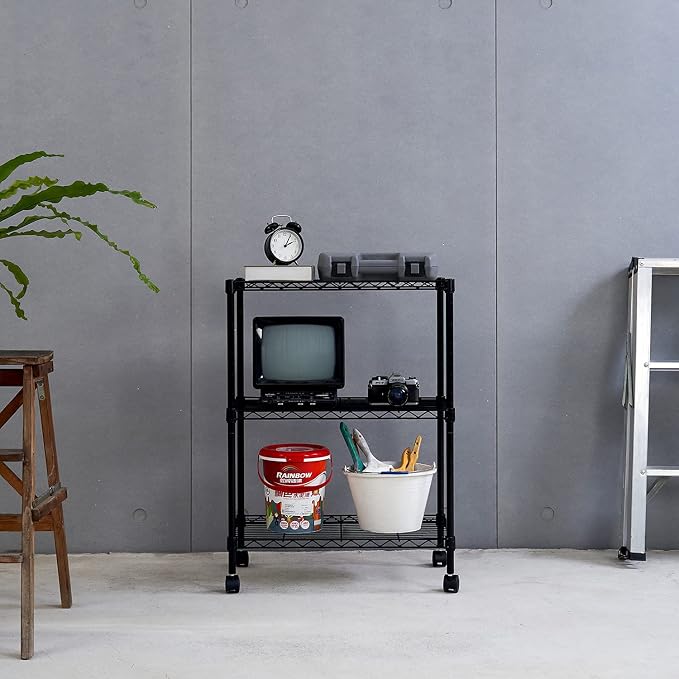 3 Tier Wire Shelving Unit Storage Rack, Metal Heavy Duty Utility Organizers - Image 7