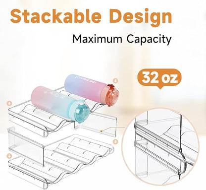 Stackable Water Bottle Organizer, SPOSPO Large Compartment Water Bottle Holder - Image 2