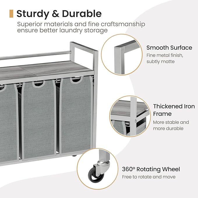 Laundry Hamper, Laundry Basket, Laundry Sorter - Image 4