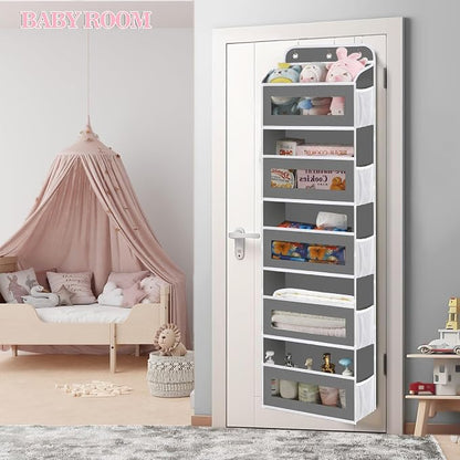Over The Door Organizer, 5 Shelves Closet Door Hanging Organizer - Image 5